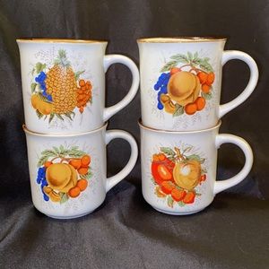 4 MCM Ceramic Coffee Mugs